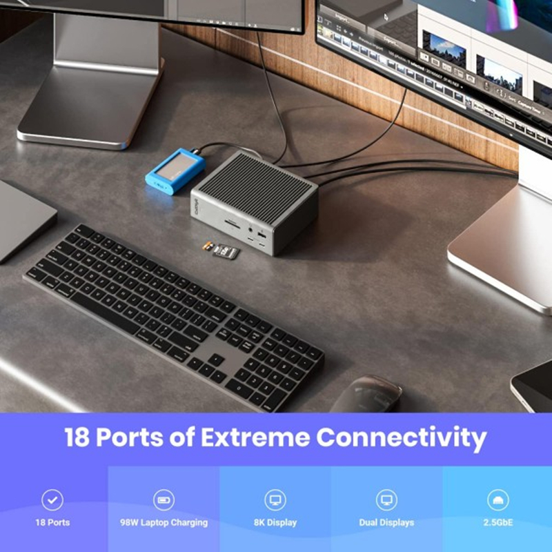 CalDigit TS4雷电4/USB4扩展坞98W笔记本充电18口扩充2.5GbE网口 - 图2