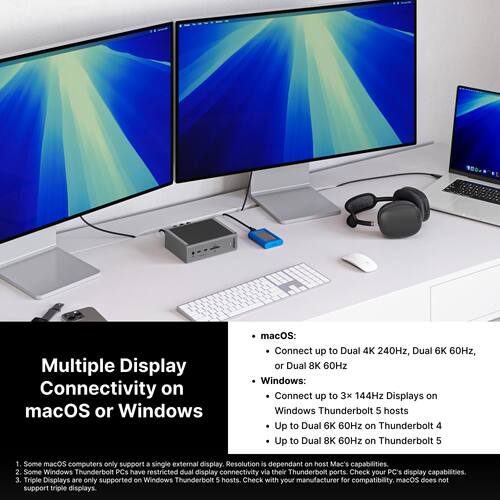 CalDigit TS5雷电5扩展140W Thunderbolt 5拓展坞送HDMI转接器 - 图3