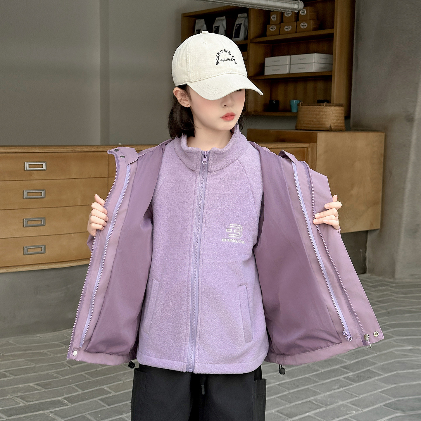 女童外套春秋款2025新款儿童秋装上衣中大童女孩秋季冲锋衣三合一,淘宝优惠券,粉丝福利购,淘宝优惠卷