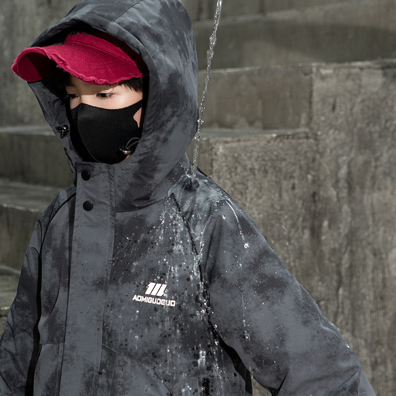 儿童冲锋衣三合一北户外新款面亲子装防水夹棉风衣青少年男童外套,淘宝优惠券,粉丝福利购,淘宝优惠卷