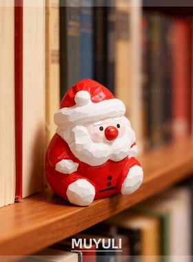 手工木雕丨圣诞老人摆件装饰圣诞节礼物小礼品送男女友老师闺蜜