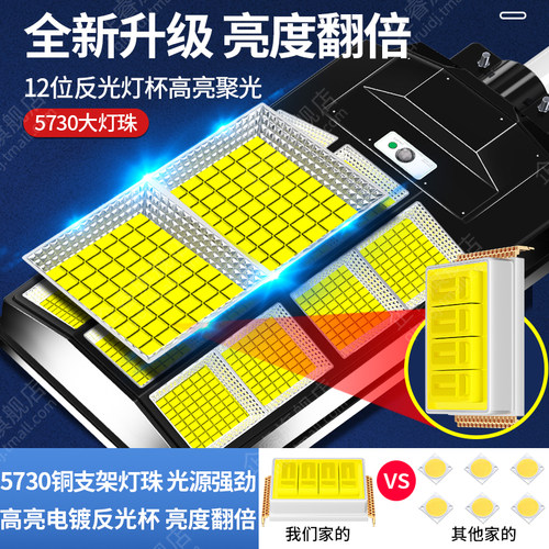 太阳能户外灯农村大功率照明路灯2026款强光太阳灯新款家用庭院灯 - 图0