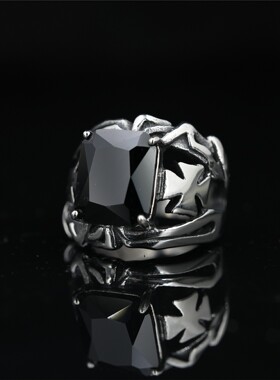 2025朋克风欧美个性高级感钛钢潮人戒指男士复古霸气时尚个性指环