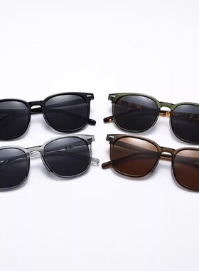 2026新款方形太阳镜墨镜小脸眼镜框复古男士女太阳镜黑色大框墨镜