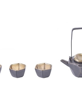 新中式组合软装饰品陶瓷金属国风高档样板间极简摆件禅意玄关大厅