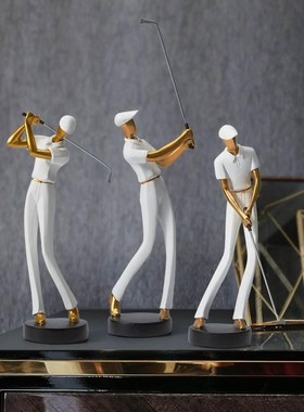 打高尔夫球运动人物摆件客厅装饰品书房饰品书柜奖杯工艺礼品摆件