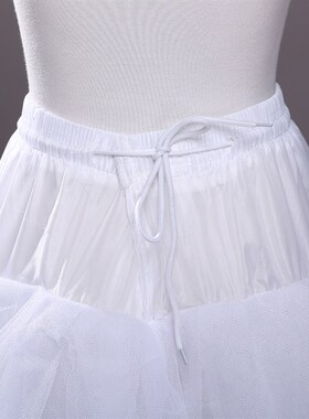 新娘婚纱礼服无骨裙撑 无圈蓬裙撑高档演出礼服裙撑日常白色裙撑