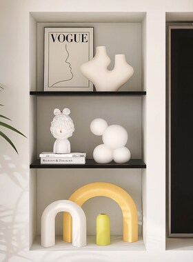 现代简约艺术摆件客厅电视柜酒柜北欧创意花瓶奶油风玄关家居饰品