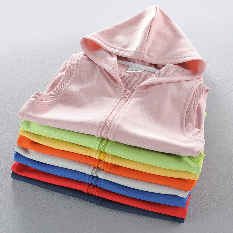 儿童马甲春秋薄款外穿纯棉连帽夏季男女宝宝小孩背心幼儿园服定制,淘宝优惠券,粉丝福利购,淘宝优惠卷