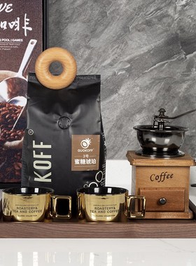 现代轻奢样板房间厨房餐厅摆件组合艺术咖啡主题挂画厨柜软装饰品