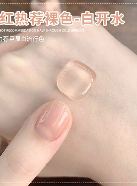 秋冬果冻裸色指甲油胶2026年新款流行冰透显白套装全套美甲店专用