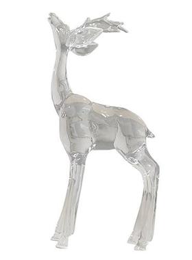 透明树脂鹿雕塑水晶招财鹿摆件玄关售楼处别墅酒店透明亚克力装饰