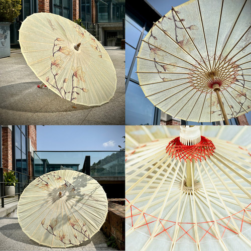 古风仿古吊顶汉服装饰纯手工摄影舞蹈中式防雨防晒实用两用油纸伞 - 图3