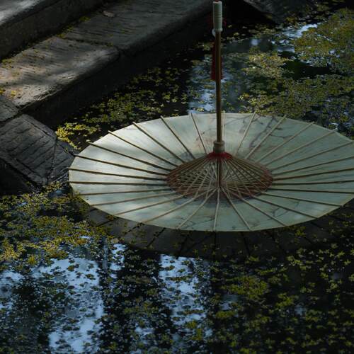 古风仿古吊顶汉服装饰纯手工摄影舞蹈中式防雨防晒实用两用油纸伞 - 图1