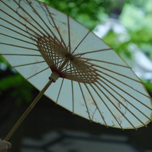 古风仿古吊顶汉服装饰纯手工摄影舞蹈中式防雨防晒实用两用油纸伞 - 图2