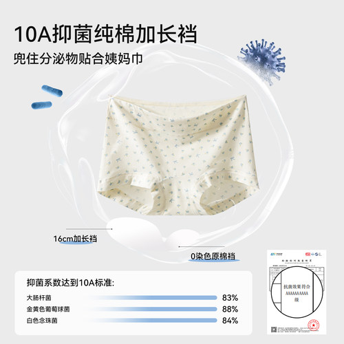 都市丽人平角内裤女纯棉抑菌全棉加长裆2026新款女士无痕三角短裤 - 图1