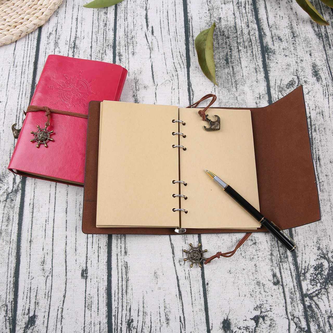 新款直销欧式复古海盗笔记本文具a5创意旅行日记本可拆卸pu活页随,淘宝优惠券,粉丝福利购,淘宝优惠卷