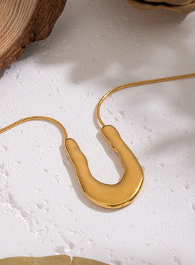 几何不规则U形项链252