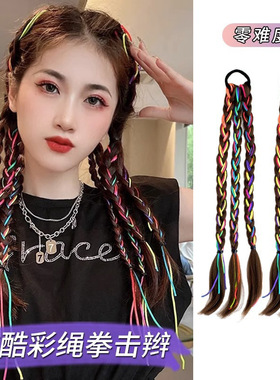 网红同款彩色拳击辫02