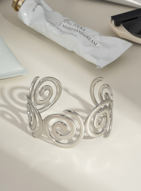 欧美时尚螺纹开口手镯