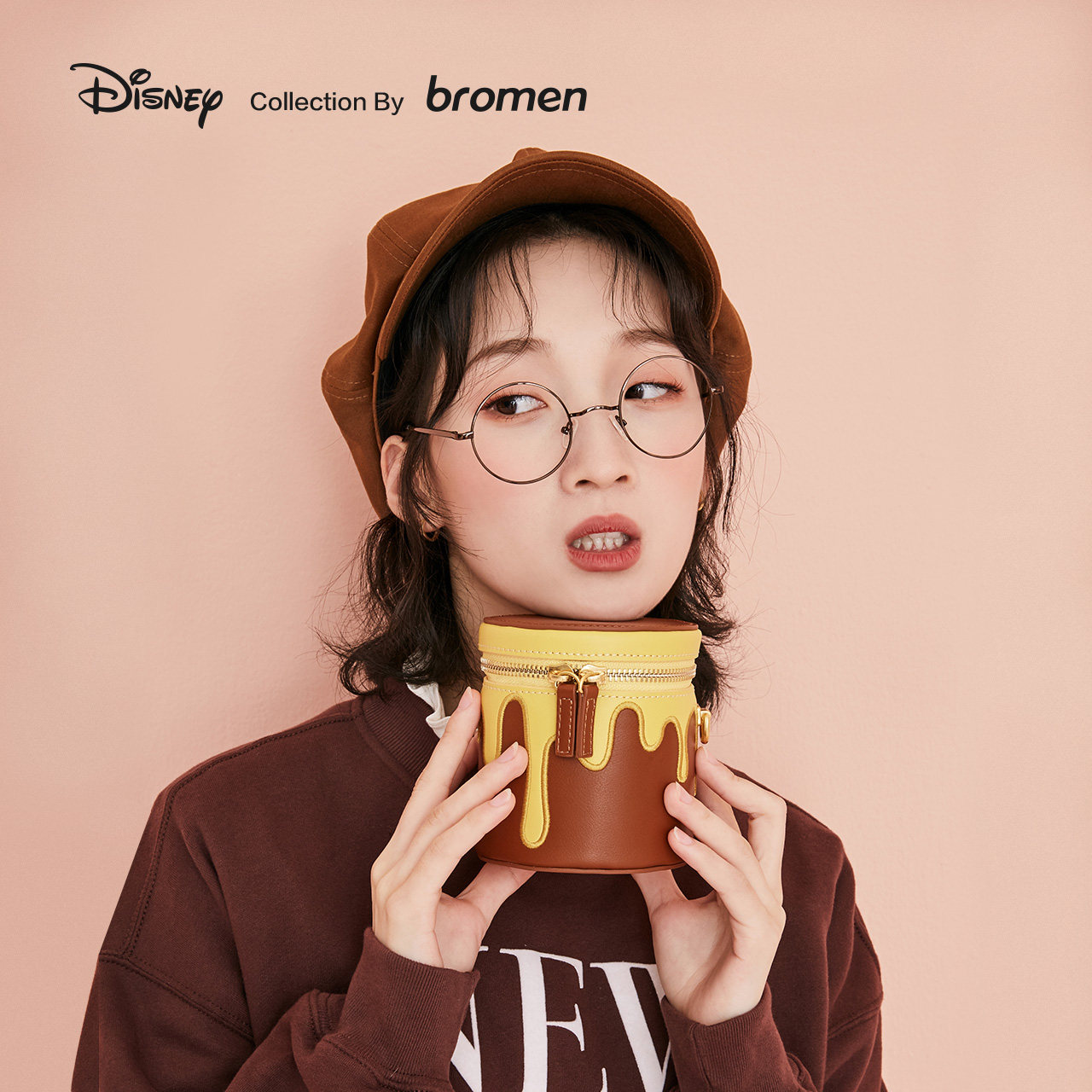 不莱玫迪士尼联名小熊维尼女水桶包 singingbags女士包袋