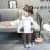 Quần áo trẻ em nữ mùa thu bé gái 1 lưới đỏ trẻ em nước ngoài 2019 quần áo xuân 2 trẻ em 3 mùa thu set 4 tuổi - Phù hợp với trẻ em áo bóng đá trẻ em Phù hợp với trẻ em