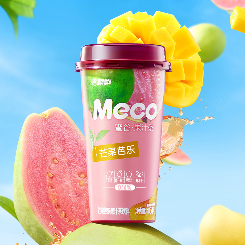 【整箱装】香飘飘Meco杯装果茶饮料6口味400ml*8杯0脂肪即饮饮料