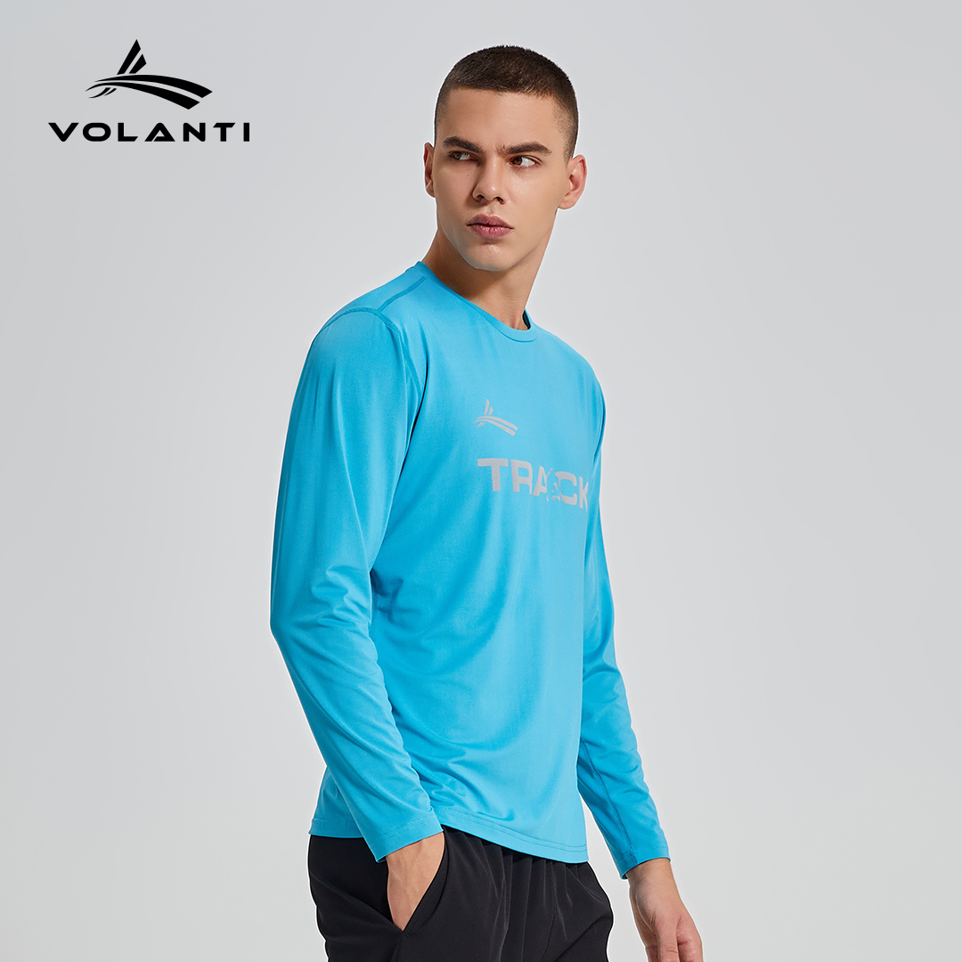 沃兰迪闪电运动速干长袖T恤 跑步男女圆领透气健身田径训练,淘宝优惠券,粉丝福利购,淘宝优惠卷