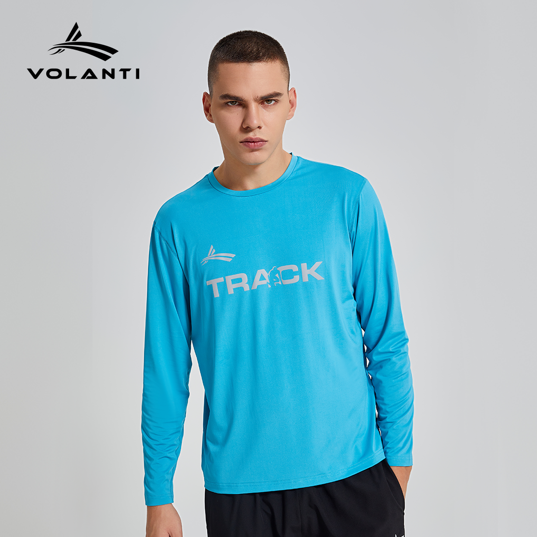 沃兰迪闪电运动速干长袖T恤 跑步男女圆领透气健身田径训练,淘宝优惠券,粉丝福利购,淘宝优惠卷