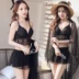 . Áo tắm nữ Hàn Quốc mới 2019 áo ba lỗ nóng xuân lưới áo tắm bảo thủ bikini gợi cảm - Bộ đồ bơi hai mảnh