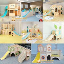 Children Early Parish Corner Attic Attic Game House Nursery School Physical Training Climbing Indoor Wood Slide Slide small house