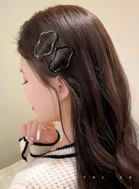 发夹边夹侧边日韩新款碎发刘海夹bb夹女前额云朵纯色发卡百搭发饰