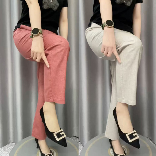 Summer Thin Tencel Linen Pants Carrot