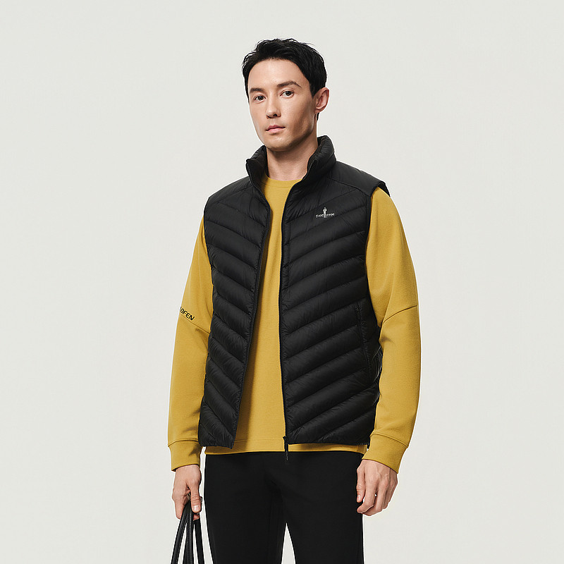 【波兰进口鹅绒】比音勒芬2025冬季新款男士保暖立领羽绒马甲背心,淘宝优惠券,粉丝福利购,淘宝优惠卷