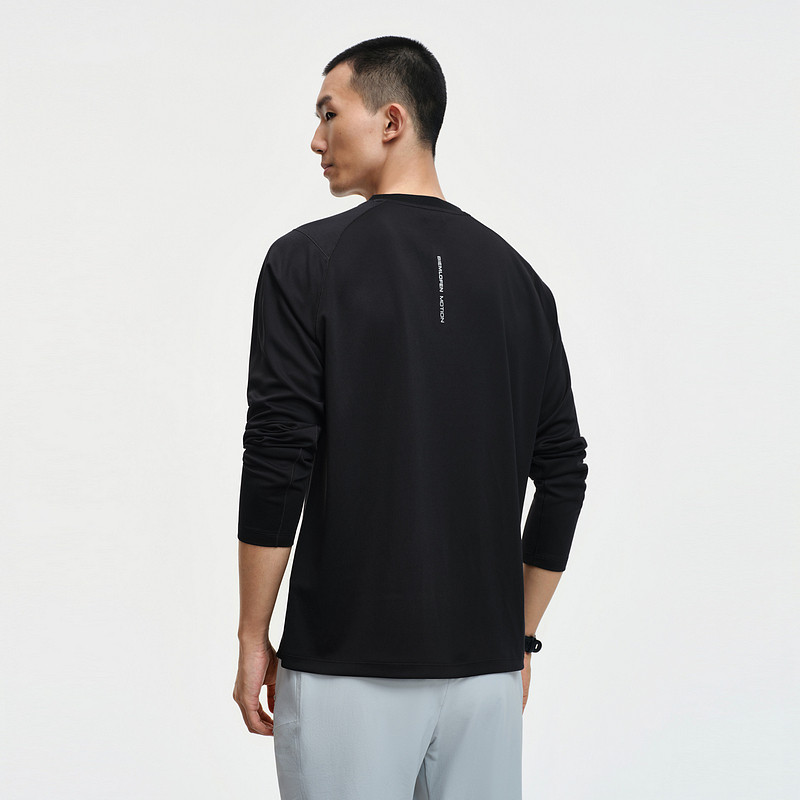 【防晒轻量】比音勒芬2026春季新款男士户外速干运动圆领T恤上衣