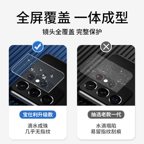 三星S21镜头膜s21+钢化膜S21Ultra后置摄像头膜5G版GalaxyS21+手机相机保护圈后镜片玻璃保护膜适用于 - 图2