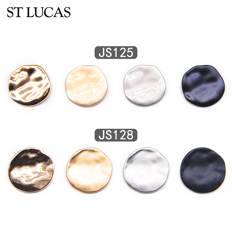 金属纽扣大不规则凹凸面大衣毛衣时装羊绒衫金色银色黑扣子21/25 - 图2