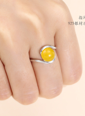 925纯银韩版简约女戒指空托