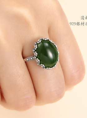 纯银复古风12*12*14梅花戒指空托