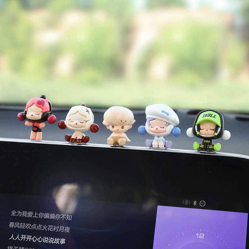 泡泡玛特车载摆件可爱玩偶网红高级感车内中控台解压装饰汽车饰品,淘宝优惠券,粉丝福利购,淘宝优惠卷