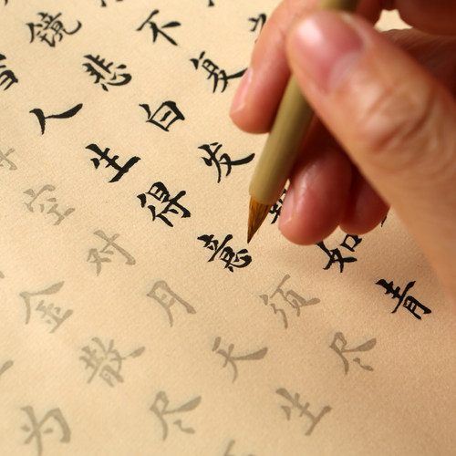 星济德 134首精选古诗词毛笔小楷字帖描红宣纸仿古色欧体楷书初学者简体字书法入门临摹 - 图0