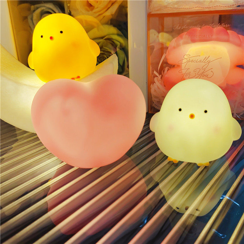 ins浪漫爱心夜灯可爱女生礼物床头灯氛围灯情人节睡眠灯床头灯