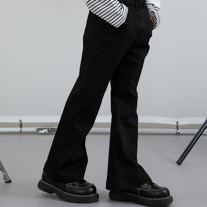 【黑白系列】TYAKASHAKIDS塔卡沙童装裤子女童喇叭裤长裤牛仔裤