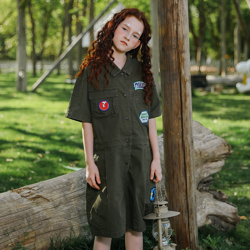 TYAKASHAKIDS塔卡沙xPEANUTS童装裤子2025夏季新款男女童连体裤