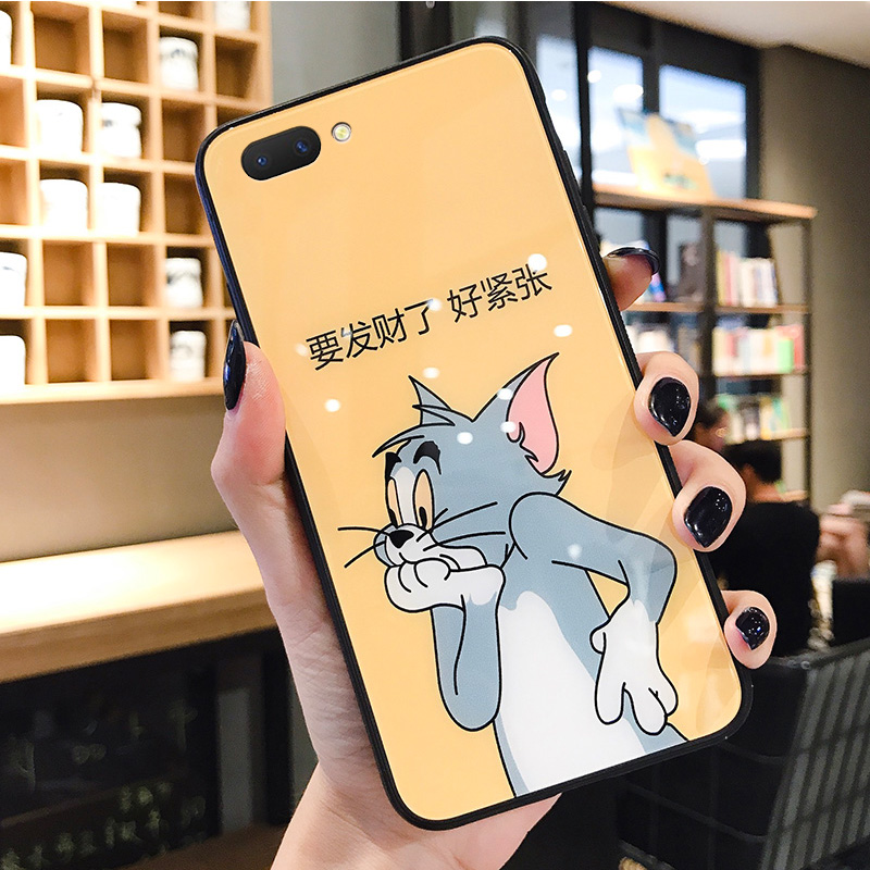 猫和老鼠oppoa3手机壳女玻璃a5适用情侣opooa卡通童年oppa硅胶个性防摔oopoa网红a1可爱插画oppora保护套opa - 图0