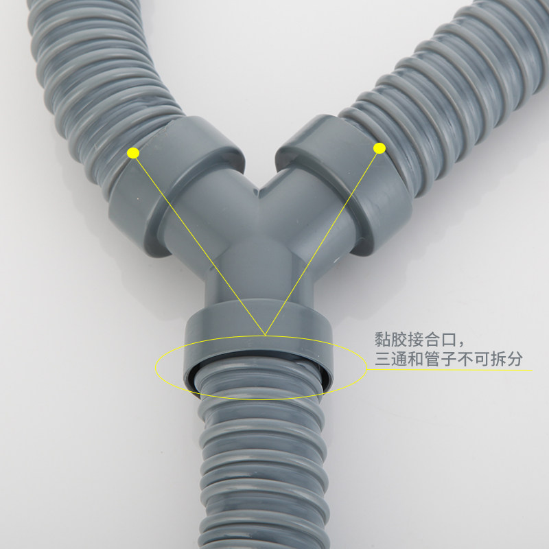 洗衣机排水管下水三通Y字形下水管三头通洗菜盆下水道二合一双排,淘宝优惠券,粉丝福利购,淘宝优惠卷