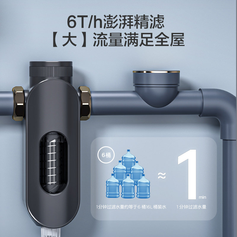 九牧自来水自动反冲洗家用头净水器 九牧上正净水器