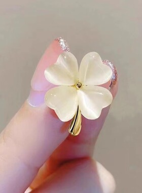 迷你防走光扣女夏季V领口别针扣母贝小花朵胸针固定衣服衬衣配饰