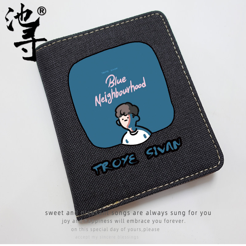 池寻特洛耶希文周边青少年帆布钱包 池寻钱包