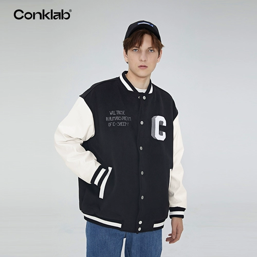 Весенняя двусторонная бархатная куртка, бейсбольная брендовая мужская форма для влюбленных, оверсайз